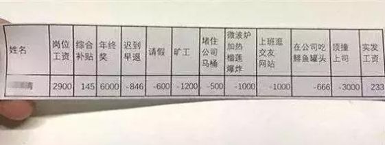 解析工资条最新变化